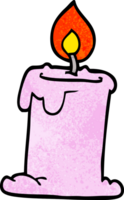 cartoon doodle lit candle png