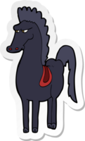 adesivo de um cavalo de desenho animado png