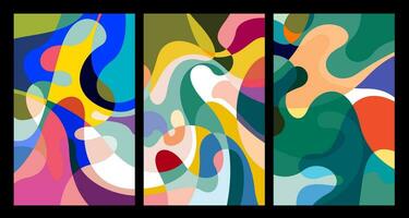 Vector colorful abstract psychedelic liquid and fluid background pattern