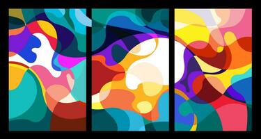 Vector colorful abstract psychedelic liquid and fluid background pattern