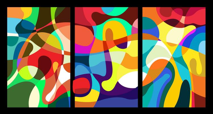 Vector colorful abstract psychedelic liquid and fluid background pattern