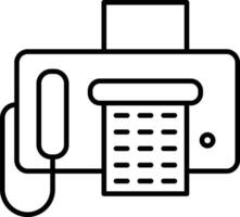 Fax Machine Outline vector illustration icon