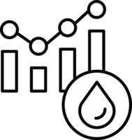 Oil Report Outline vector illustration icon