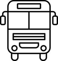 autobús contorno vector ilustración icono