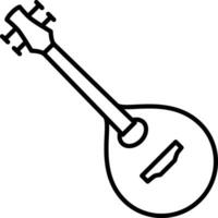 Mandolin Outline vector illustration icon