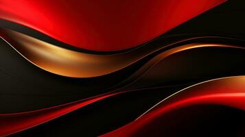 AI generated Abstract red and black wavy background with copy space for your text, ai generative photo