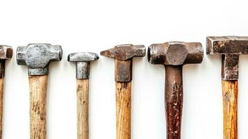 AI generated Old hammer on a white background. The concept of repair and construction. AI generative photo
