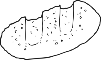 black and white cartoon bread png