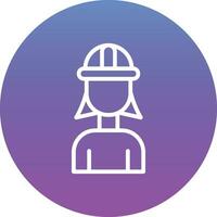 Female Engineer Vector Icon