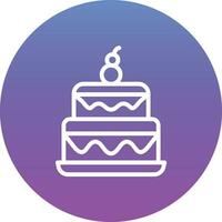 Two Layered Cake Vector Icon