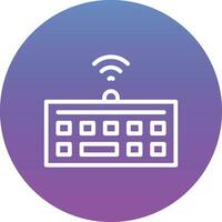 Wireless Keyboard Vector Icon