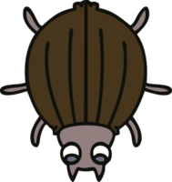 quirky hand drawn cartoon beetle png