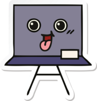 sticker of a cute cartoon chalkboard png