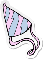 sticker of a cartoon party hat png