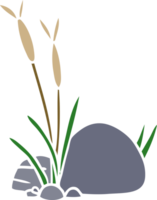 cartoon doodle of stone and pebbles png