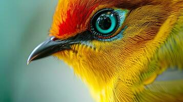 AI generated Close up photo beautiful eyes bird, ai generative