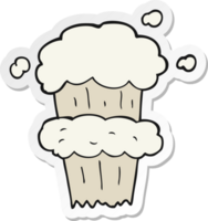 sticker of a cartoon smoke blast png