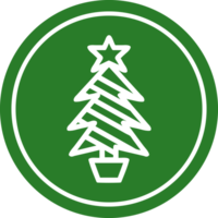 árbol de navidad icono circular png