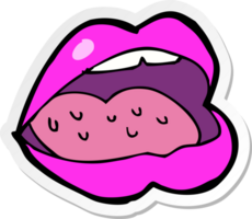 sticker of a cartoon open mouth png