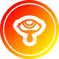 crying eye circular in hot gradient spectrum png