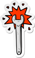 sticker of a cartoon spanner png