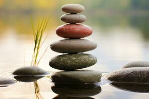 Zen stones with customizable space for text. Copy space photo