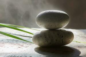 Zen stones with customizable space for text. Copy space photo