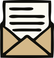 cute cartoon letter and envelope png