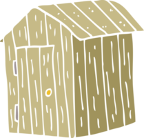 cartoon doodle wooden shed png