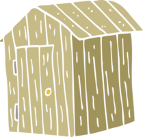 dessin animé doodle hangar en bois png