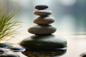 Zen stones with customizable space for text. Copy space photo