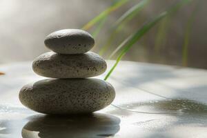 Zen stones with customizable space for text. Copy space photo