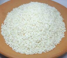 no atractivo imagen de blanco arroz granos foto