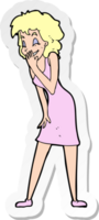 sticker of a cartoon woman laughing png