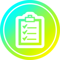 check list circular in cold gradient spectrum png