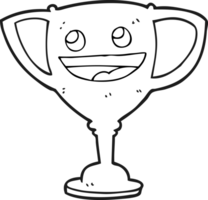 schwarz und Weiß Karikatur Sport Trophäe png