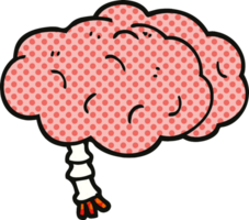 comic book style cartoon brain png