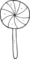 black and white cartoon candy lollipop png