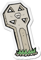 sticker of a cartoon spooky grave png