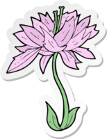 autocollant d'une fleur de dessin animé png