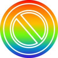 circulaire d'arrêt générique dans le spectre arc-en-ciel png