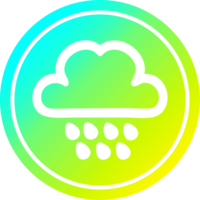 Regenwolke kreisförmig im kalten Gradientenspektrum png