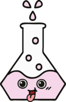 cute cartoon science beaker png
