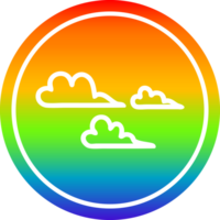 weather cloud circular in rainbow spectrum png