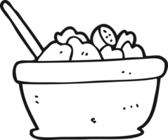 black and white cartoon salad png