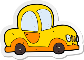 pegatina de un coche de dibujos animados png