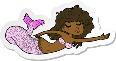 sticker of a cartoon mermaid png