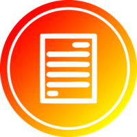 officieel document circulaire in hete gradiënt spectrum png