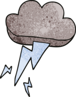 cartoon doodle thunder and lightening png