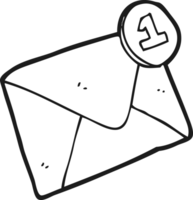 black and white cartoon email png